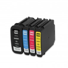 4Ink (K,C,M,Y)  Compatible Ink Cartridges (High Yield) Combo Set With Chips HP 940 XL 