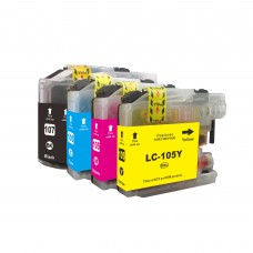 4 Ink LC107 LC105 Compatible Ink Cartridge Combo BK/C/M/Y for Brother LC107XL LC105