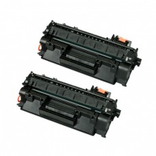 2 Pack CE505A Compatible & Remanufactured Black Toner Cartridge for HP 05A CE505A 