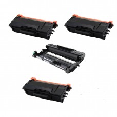 3xTN850 + DR820 High Yield New Compatible (3xToner Cartridge + DRUM Unit) Combo Set for Brother 