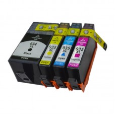 4PK  934XL 935XL Remanufactured Ink Cartridge Combo High Yield BK/C/M/Y for HP 934XL 935XL 