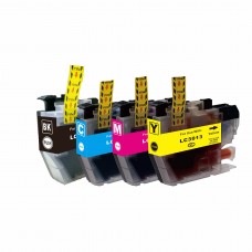  4PK LC3013 (BK C M Y) High Yield Ink Cartridge for Brother Printer LC3011