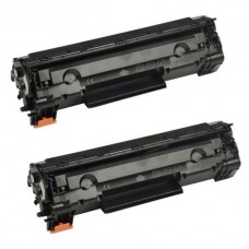 2 pack CE285A Compatible & Remanufactured Black Toner Cartridge for HP 85A CE285A