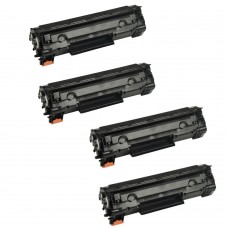 CRG128 New Compatible Black Toner Cartridge for Canon 128 (3500B001AA) - 4 Packs