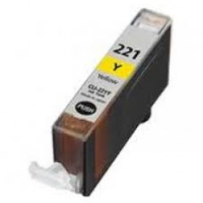 CRG-221Y Compatible & Remanufactured Yellow Ink Cartridge with Chip for Canon CLI-221Y, CLI221