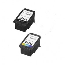 Remanufactured Black and Color Ink Cartridge Combo for Canon PG245XL CL246XL 