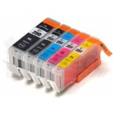5 ink PGI-250XL,CLI-251XL Compatible  Ink Cartridges (PGI-250XL+CLI-251XL BK/C/M/Y) for Canon PGI250XL/CLI251XL