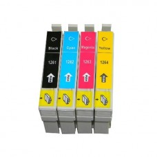 4Pack BK/C/M/Y Remanufactured  Ink Cartridge High Yield for Epson T126 