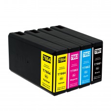  T786XL Remanufactured  Ink Cartridge Combo High Yield BK/C/M/Y
